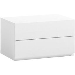 El Corte Inglés Mesita de noche con 2 cajones Alan . (65 cm) Blanco polar