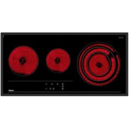 Teka Placa de vitrocerámica con 3 zonas con Touch Control - TRC 83631 TCS. Negro