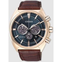 Citizen Reloj de hombre CA4283-04L Eco-Drive de piel marrón. Marrón