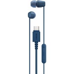 Sony Auriculares de botón IER-EX15C con micro y cable USB-C. Azul