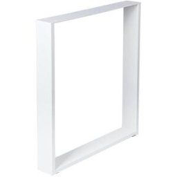 REI Pata Fija Soporte Cuadrado Acero Estilo Industrial M para Mesa. Blanco