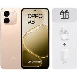 Oppo A6 6 GB + 256 GB móvil libre + Auriculares Enco Buds3 + Cargador supervooc 45W. (256 GB + 6 GB RAM) Aurora Gold