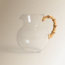 El Corte Inglés Jarra de agua de acrílico Bamboo . Cristal