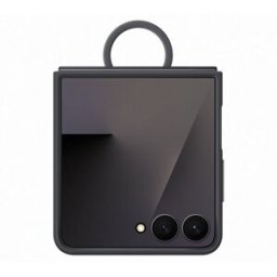 Samsung Funda Silicona con anillo negra para Galaxy Z Flip7. Negro