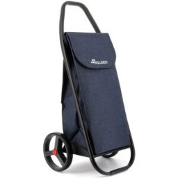 Rolser Carro de la compra COM Tweed Black Tube 2 Ruedas Grandes . Azul marino