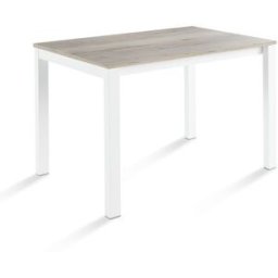El Corte Inglés Mesa extensible con superficie laminada Ada. (80 x 120 cm) Blanco / Halifax blanco