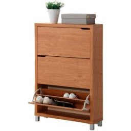 Kit Closet Mueble Zapatero 3 Trampones Kubox Acabado Arce. Maple