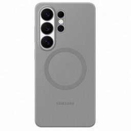 Samsung Funda silicona magnética gris para Galaxy S26 Ultra. Gris