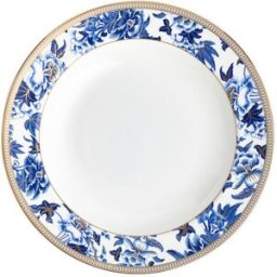 Wedgwood Plato hondo Hibiscus . Azul
