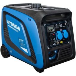 Hyundai Generador Inverter Monofásico Gasolina 4T 3,5 kW HY3900SEI. Azul / Negro