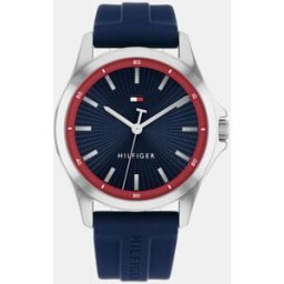 Tommy Hilfiger Reloj de hombre Bruce 1710738 de silicona azul. Azul marino