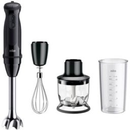 Braun Batidora de mano MultiQuick 5 MQ50202M con 3 accesorios y 21 velocidades. Negro