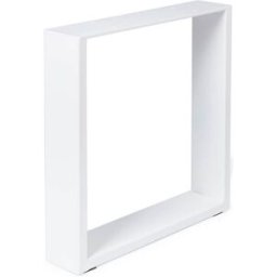 REI Pata Fija Soporte Acero Cuadrado Estilo Industrial S para Mesa. Blanco