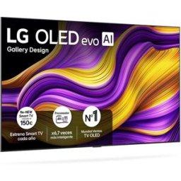 LG TV OLED evo AI G5 210cm (83') OLED83G55LW, Smart TV 4K, soporte pared incluido. Negro