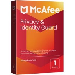 Mcafee Privacy & Identity Guard, Antivirus y seguridad en Internet, 1 usuario, suscripción 1 año.