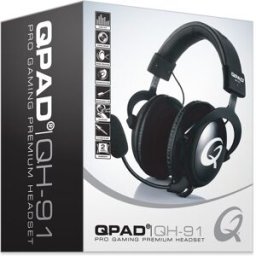 Qpad Auriculares gaming de diadema con micrófono Qh 91 High End ST. Negro