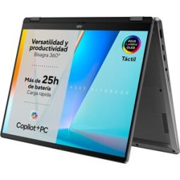 Asus Convertible 2 en 1 Vivobook Flip TP3407SA-QL064W, Intel Core Ultra 7-258V, 32GB, 1TB SSD, 14', W11. Gris