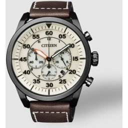 Citizen Reloj de hombre AviatorCA4215-04W Eco-Drive de piel. Marrón