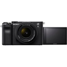 Sony Alpha 7C cámara Evil Full Frame con objetivo zoom de 28-60mm y sensor CMOS Exmor R de fotograma completo de 24,2 MP. Vídeos 4K(ILCE7CLB.CEC). Negro