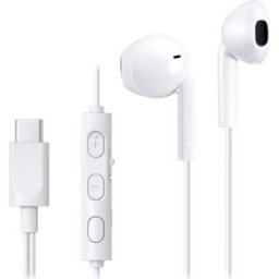 JVC Auriculares de botón HA-FR17UC Earbuds blancos con USB-C. Blanco