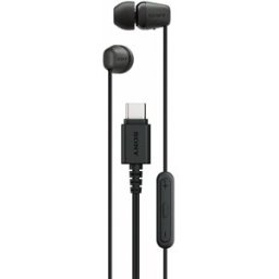Sony Auriculares de botón IER-EX15C con micro y cable USB-C. Negro