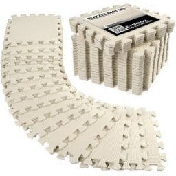 Unycos Esterilla de fitness puzzle protector de suelo de gimnasio . (28 piezas) Blanco