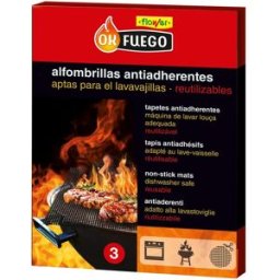 Flower Malla de Rejilla Antiadherente para Barbacoas OKFUEGO 4 Uds.