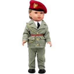Muñecas Antonio Juan Muñeca Leonor con uniforme militar .