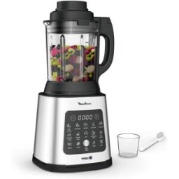 Moulinex Batidora de Vaso PerfectMix Cook LM835D, Cuchillas Powelix. Negro