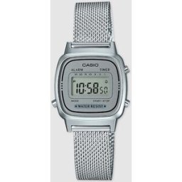 Casio Reloj de mujer de Collection LA670WEM-7EF Vintage Milanese Band de acero. Plata