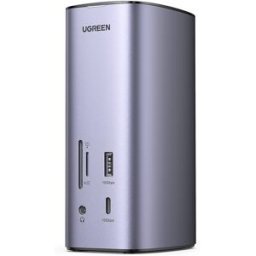 UGREEN Estación de acoplamiento universal Revodok Pro 312, USB-C, 8K, 13 en 1. Gris