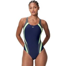 Speedo Bañador de natación para mujer Quantum Rib Splice One Piece . (3XL) Azul marino
