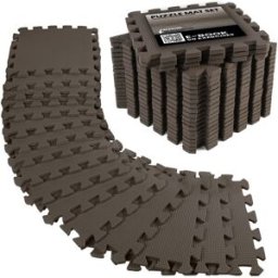 Unycos Esterilla de fitness puzzle protector de suelo de gimnasio . (28 piezas) Marrón