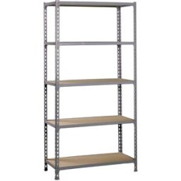 SIMONRACK Estantería metálica MADERCLICK 5 Estantes. (200 x 120 x 50 cm) Gris / Madera