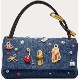 Marc Jacobs Bolso de hombro Mini Dual de piel. Azul