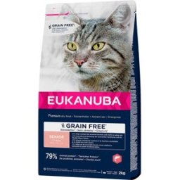 Eukanuba Pienso para gatos sénior salmón grain free 2 kg. (2 Kg)