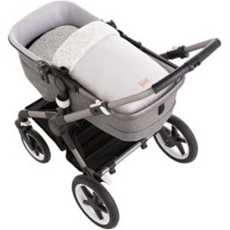 Cambrass Saco para capazo + colchoneta Norababybags by textil. Gris claro niño
