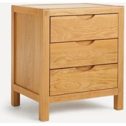 El Corte Inglés Mesita de noche de madera de roble con 3 cajones Nordic . Roble