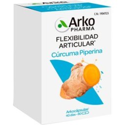 Arkopharma 80 Cápsulas Complemento Alimenticio Arkocápsulas® Cúrcuma . (80 cápsulas)