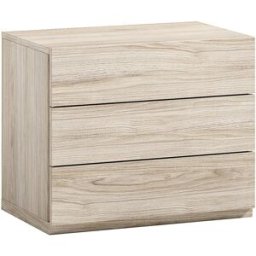 El Corte Inglés Mesita de noche con 3 cajones Alan . (65 cm) Roble