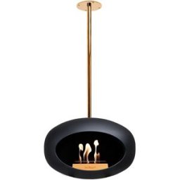LE FEU Biochimenea Bioetanol Sky Cúpula. (Poste 120 cm) Negro / Dorado