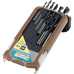 Wolfcraft Set 6 Brocas Especiales CV para Madera. Acero