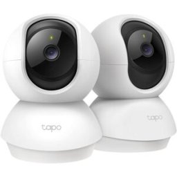 TAPO Cámara de vigilancia 360º TC71 (2 Pack), 2K 3MP, Visión Nocturna, Detección IA Gratuita, Audio Bidireccional. Blanco