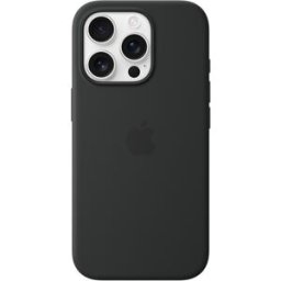 Apple Funda de silicona Negro con MagSafe para iPhone 16 Pro.