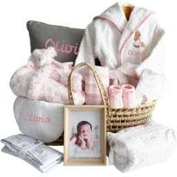 El Recién Nacido Canastilla regalo Moises bebe para bebé niña o niño personalizable con nombre. Rosa niño