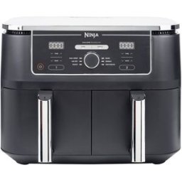 Ninja Freidora de aire sin aceite doble AF400EU 6 en 1 compartimento doble Max 9,5L. Negro