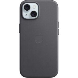 Apple Funda de trenzado fino Negro con MagSafe para el iPhone 15.