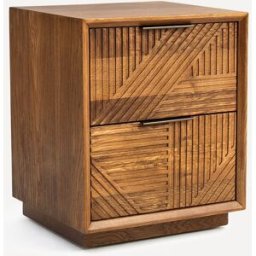 El Corte Inglés Mesita de noche de madera de roble con 2 cajones Berlín . Roble