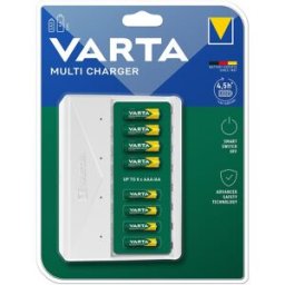 Varta Cargador de pilas recargable Multicharger AA / AAA hasta 8 pilas (no incluidas).