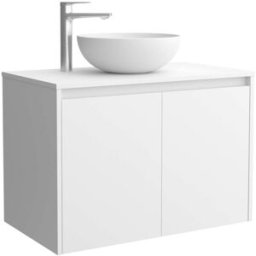 Salgar Mueble de baño con 2 puertas para lavabo de sobre encimera Noja . (60 cm) Blanco Satín